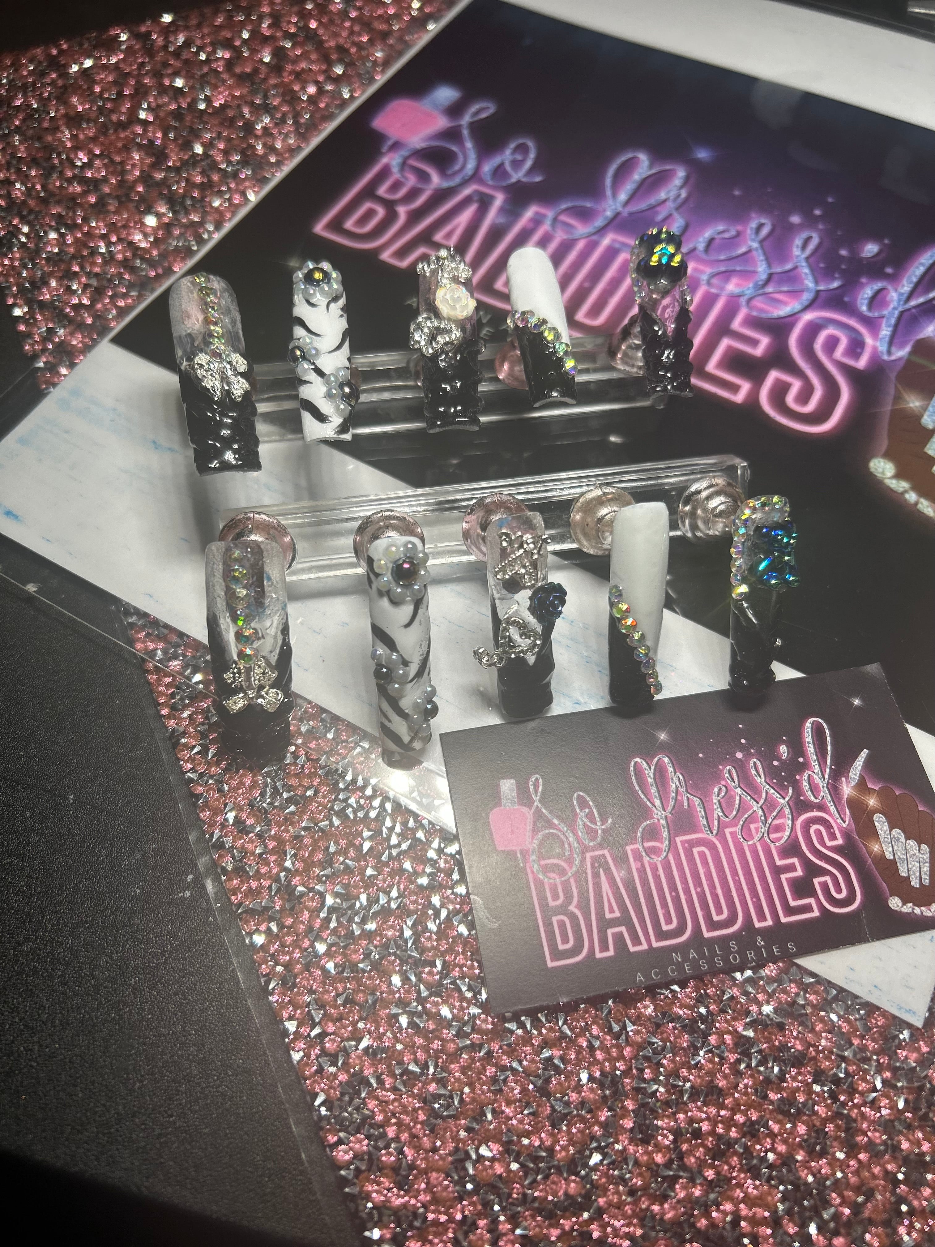 XL Length customized Acrylic press on nails